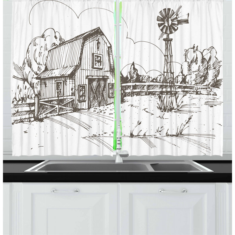 Pointed Kitchen Curtain