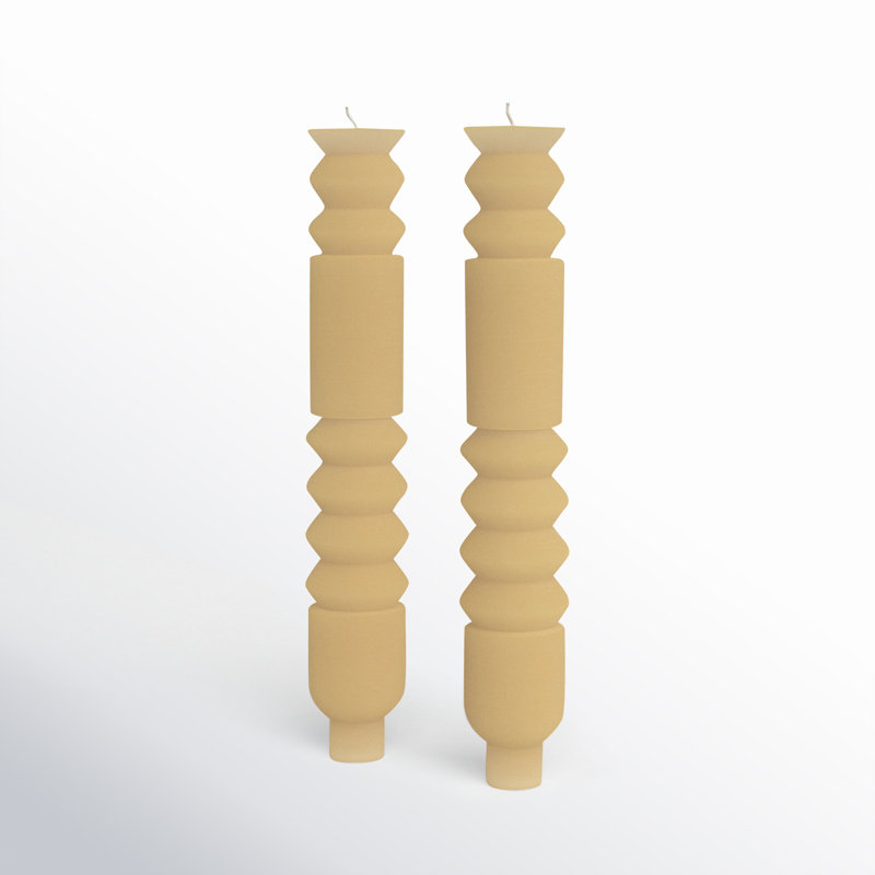 Artemis Unscented Taper Candles in Box, Cream