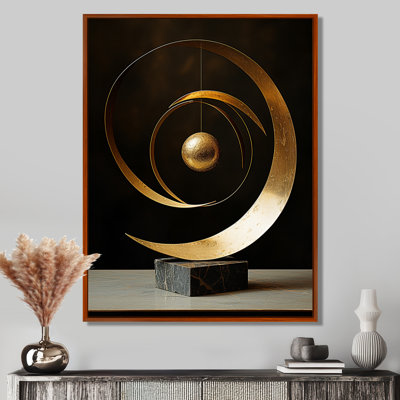 Bronze Balance - art mural encadré abstrait fractal