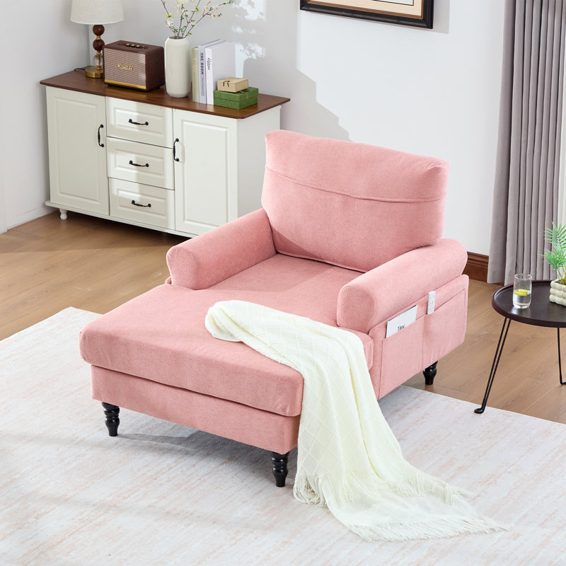 Fauteuil inclinable Chenille, Rose