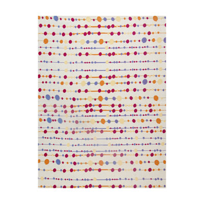 Tapis rectangulaire antidérapant à pois Del Marcos