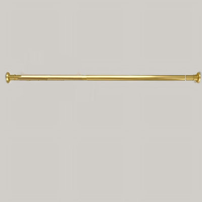 Tringle de rideau de douche dorée 32-80 pouces (2,7-6,6pi), antidérapante, ne rouille jamais, sans perçage, tringle de douche à ressort en acier inoxydable, tringle de tension réglable pour salle de bain