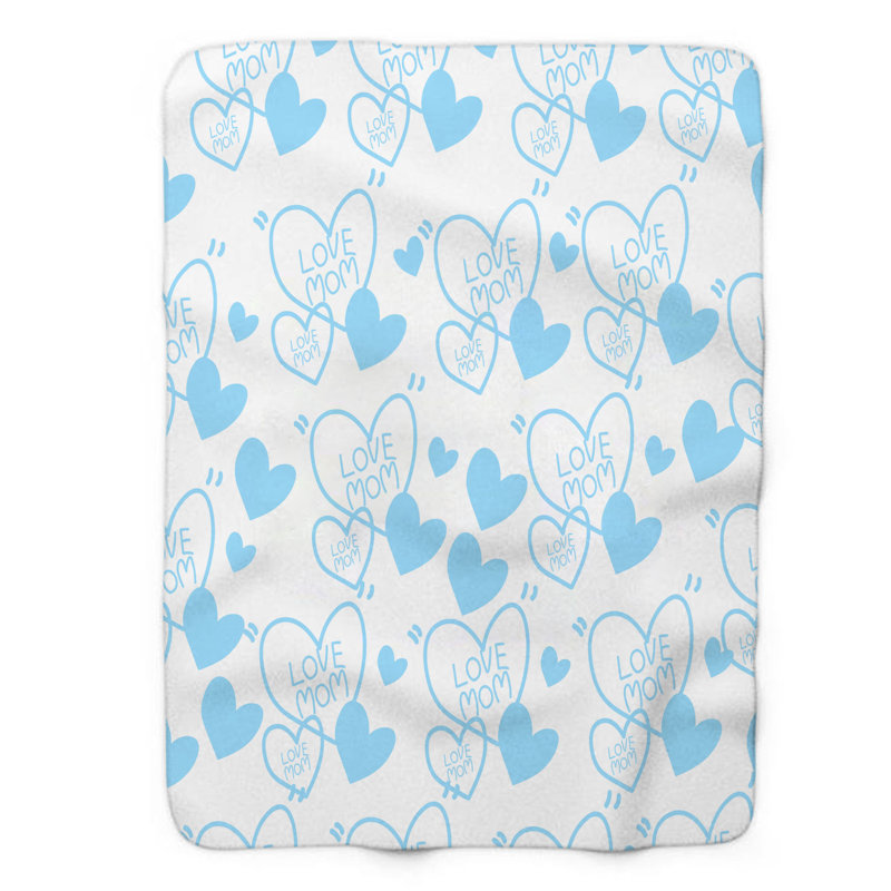 Blue Mom - couverture sherpa de qualité supérieure 1 pièce, L 50 po x L 60 po