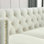 {{Contact us for 3D model} Canapé en velours pour le salon, canapé à accoudoirs carrés touffetés à boutons, canapé moderne recouvert de boutons et pieds en métal, canapé pour la chambre à coucher, velours beige