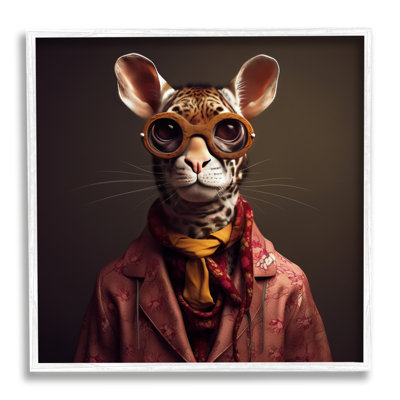 Ba-935-Framed " Snazzy Wildlife Animal Fashion "