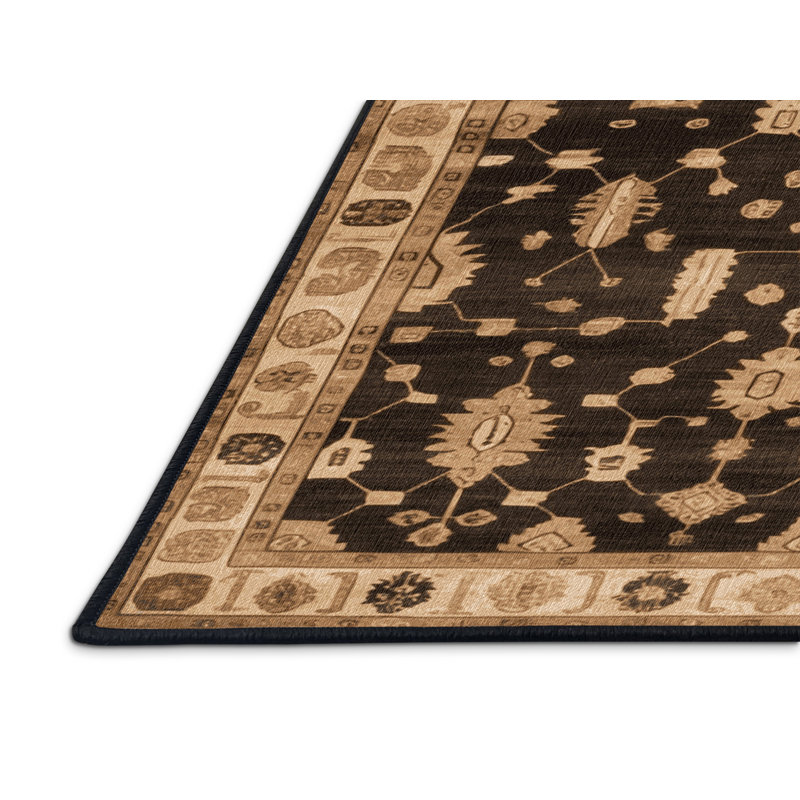 Tapis brun lavable à la machine