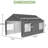10X20 Ft Carport Garage With Side Windows - Waterproof, , Thickened Canopy For Vehicles Protected, Good Ventilation