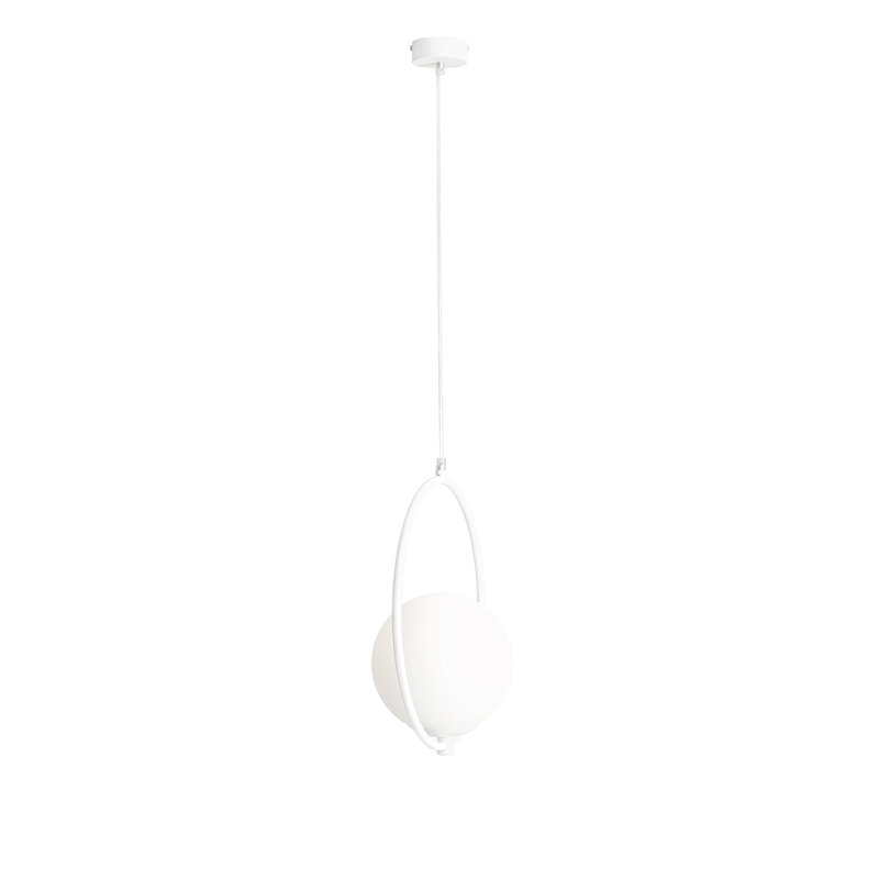 Essays 1 - Light Single Pendant, White, 75cm H x 28cm W x 20cm D
