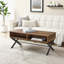 Cross Legs Coffee Table with Storage-1901018300