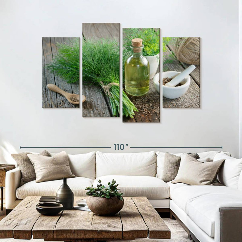 Harnek Rustic Dill And Fennel, 54" H x 84" W