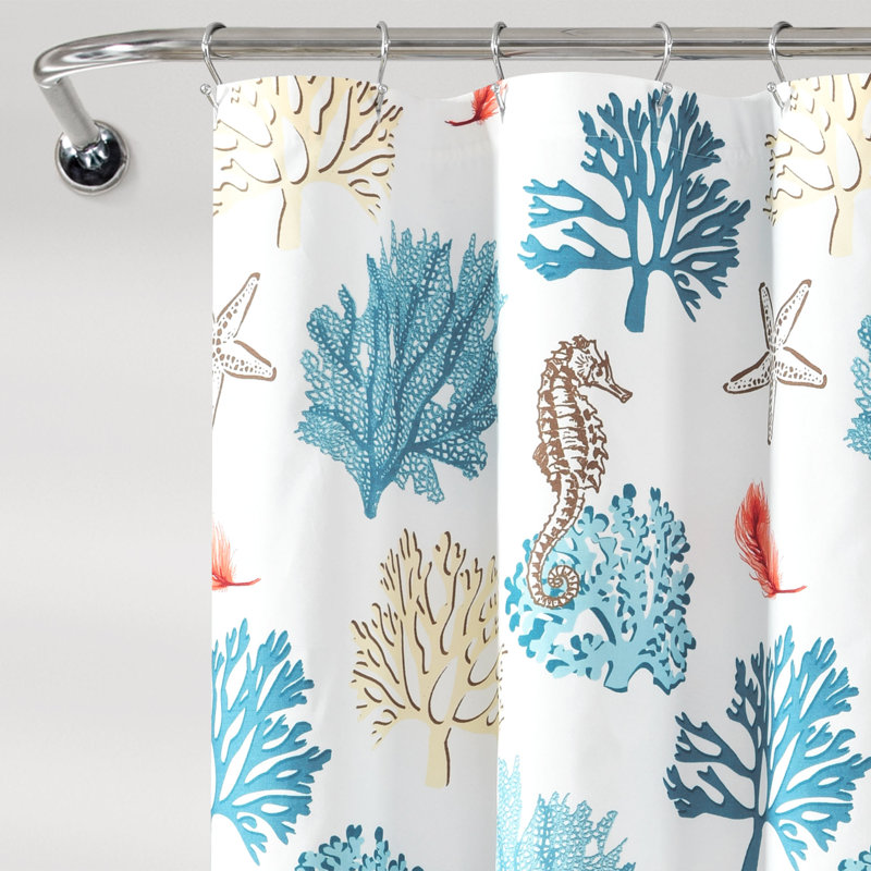 Rideau de douche simple Coastal Reef Feather