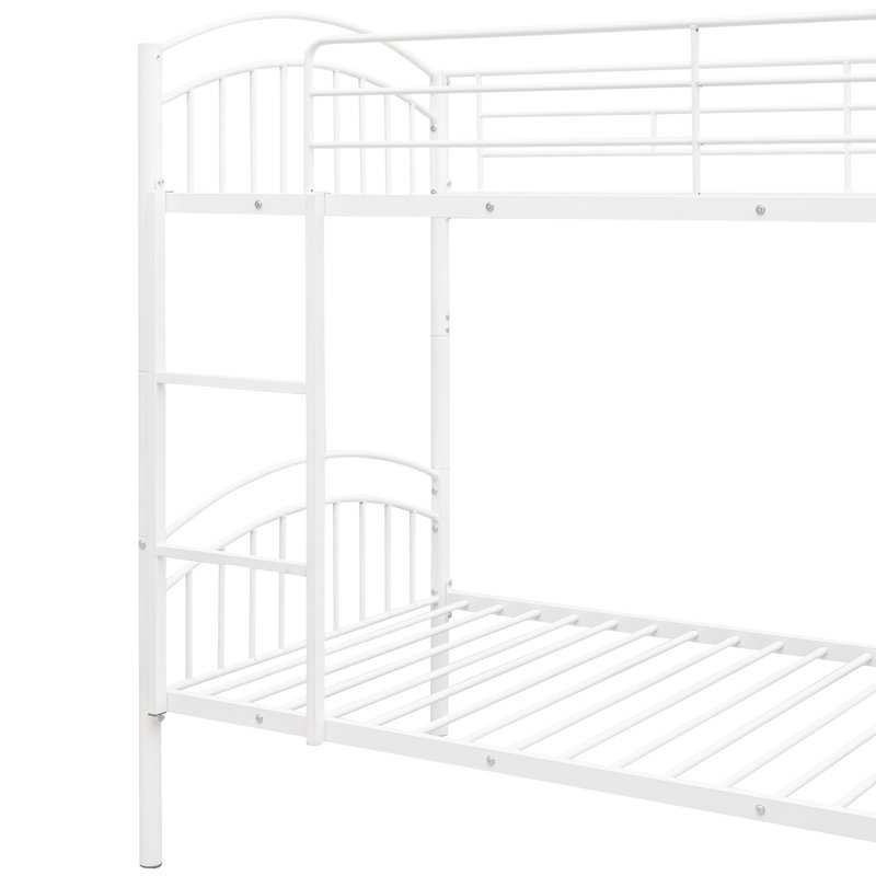 White Twin Over Bunk Bed - Provides Extra Sleeping Space A Stable Surface