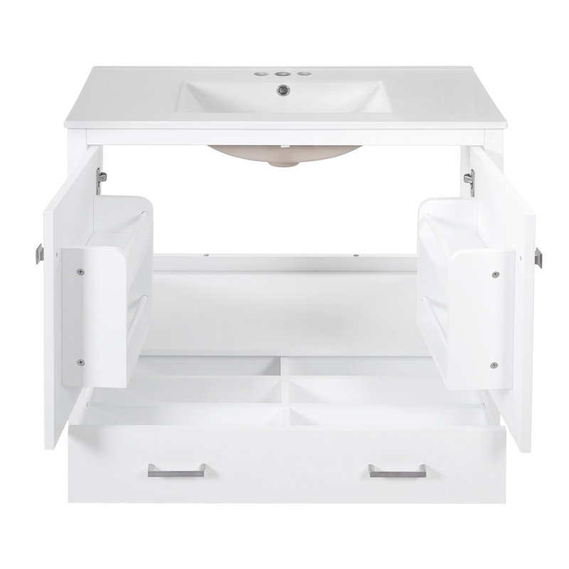 36"  Bathroom Vanity with Ceramic Sink