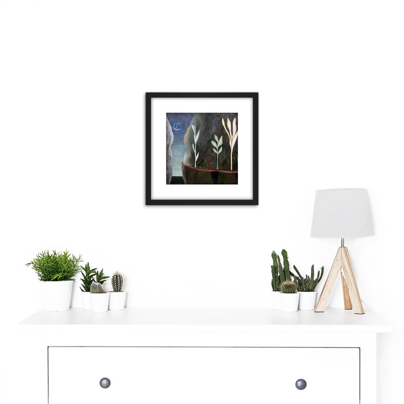 Symbolist Landscape Pali Road Moonlight by Marguerite Blasingame - Single Picture Frame Painting