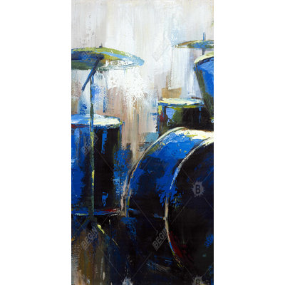 Asbtract drums - 15.75"x31.50" Desk mat
