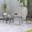 Table de salle à manger extensible pour l'extérieur, table de patio à cadre en aluminium de 41 à 83 po avec plateau en acier effet bois
