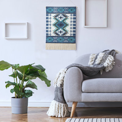 Bordure suspendue en coton avec tige Southwestern Boho