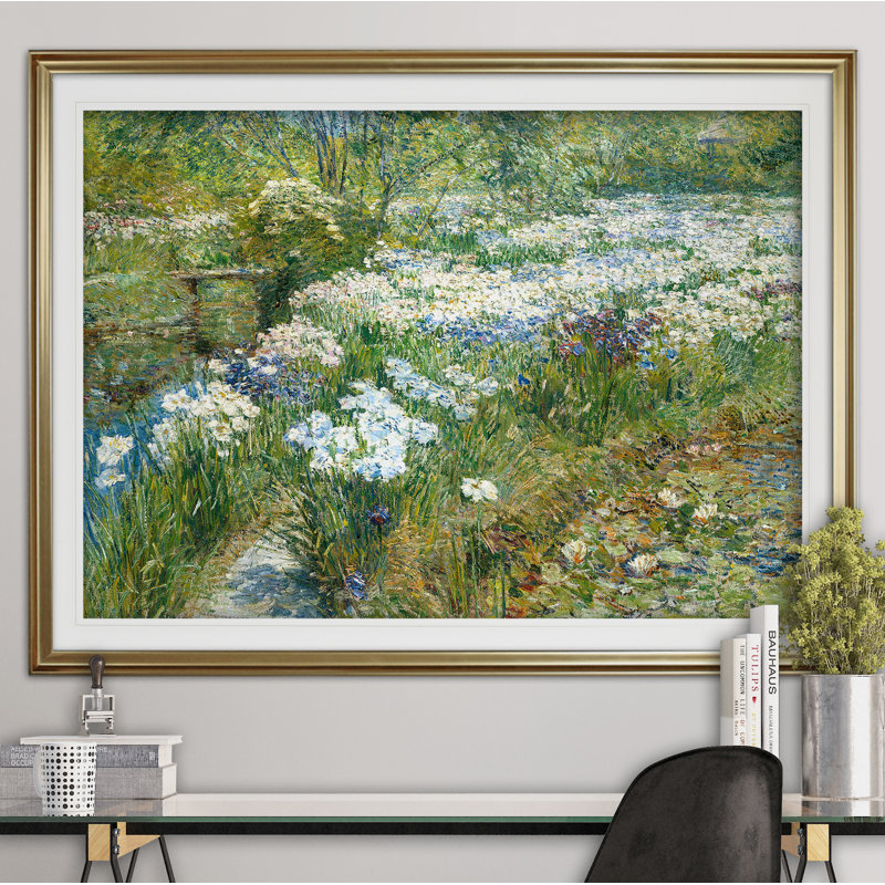 « the water-jardin », impression, Or, H 28 po x l 38 po x P 1,5 po