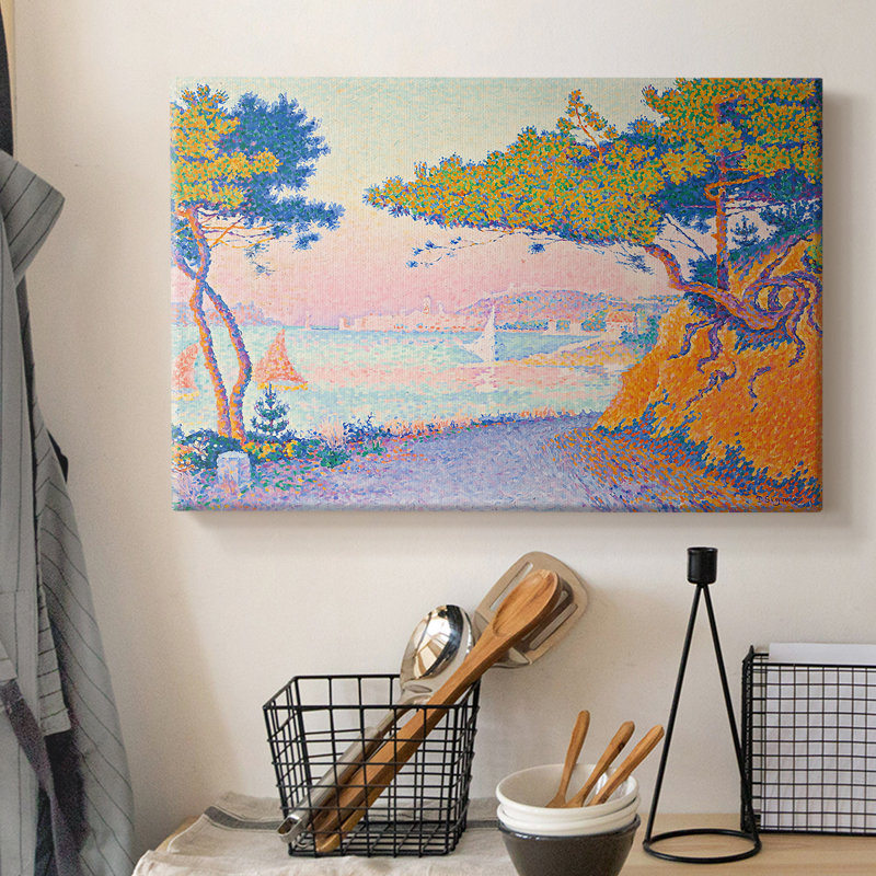 Golfe-Juan-Paul Signac-Toile tendue avec châssis-1896, 12 x 18