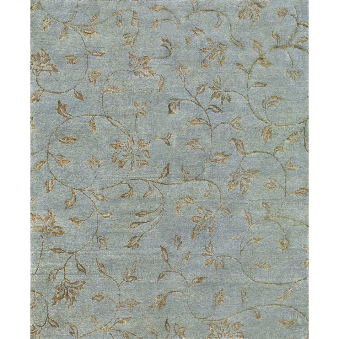 Hand-Knotted High-Quality Light Blue Area Rug Bokara Rug Co., Inc. Rug 