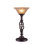 Lampe d'appoint Eleganté montrée en granit foncé avec verre cristal 10 po