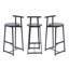 Ensemble de 3 tabourets de bar 27 "H 27" avec repose-pieds