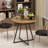Round Dining Table for 4, 31.5 Inch Compact MDF Top with Black Metal Legs, Rich Brown