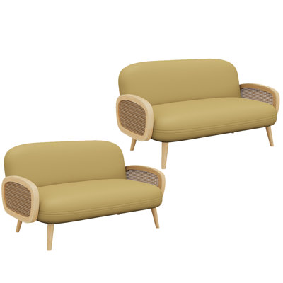 49.21'' Faux Leather Loveseat