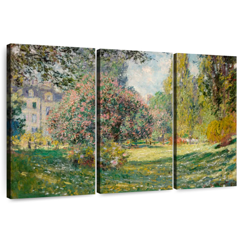 Paysage de Sireci, parc Monceau, 1876, H 36 po x l 57 po