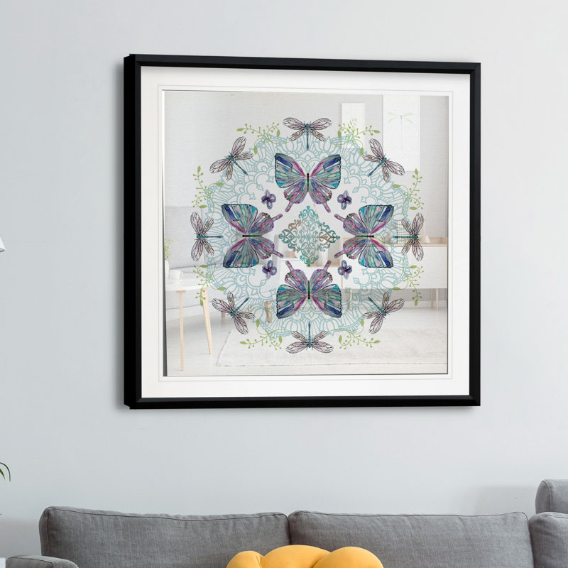 Art sur toile nature kaléidoscope II, H 30,5 po x l 30,5 po x P 1,5 po, Cadre plastique noir