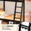 Lit superposé simple au-dessus de simple en bois massif, lits superposés simples pour enfants et adultes avec garde-corps pleine longueur, aucun sommier requis-776491449
