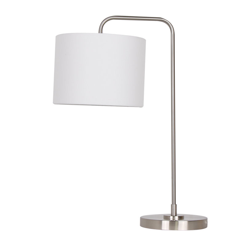 Lampe arquée en métal Adolph, Argent