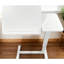 Table de chevet mobile blanche à hauteur ajustable avec roulettes