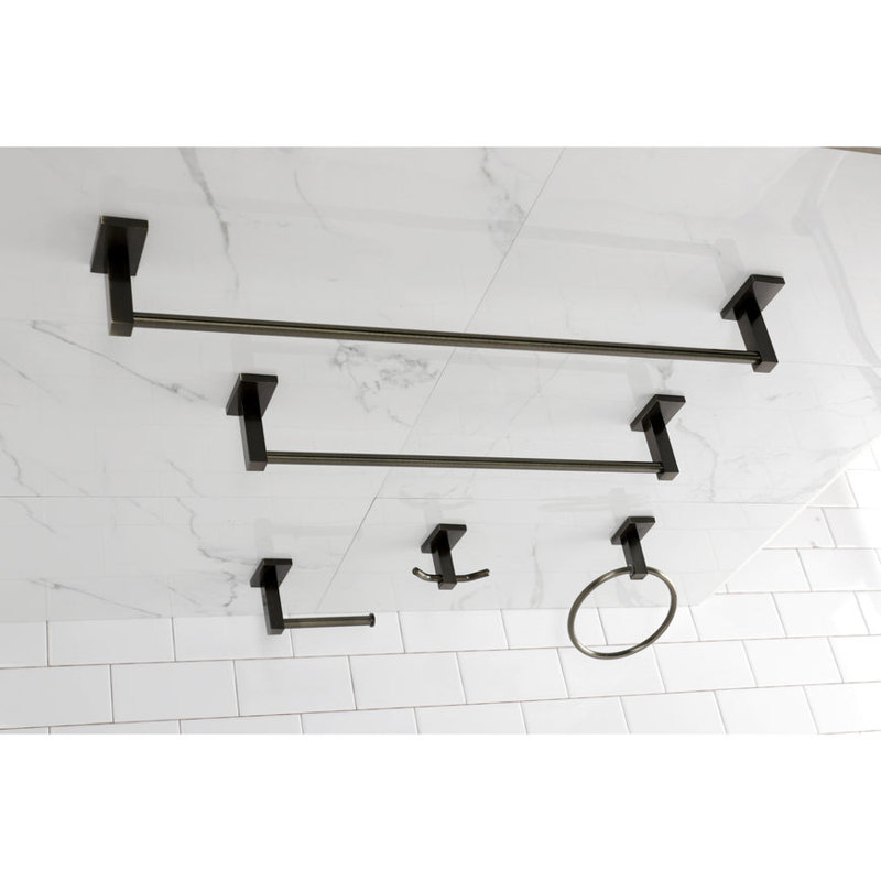 Kingston Brass Continental 5-Piece Bathroom Hardware Set, Antique Brass