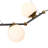 Chianti 43-in Height Adjustable ETL Certified Integrated LED Linear Chandelier with 2 Glass Shades