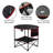 Folding Camping Table with 4 Mesh Cup Holders, Side Storage Bag, Collapsible Canvas & Carry Bag