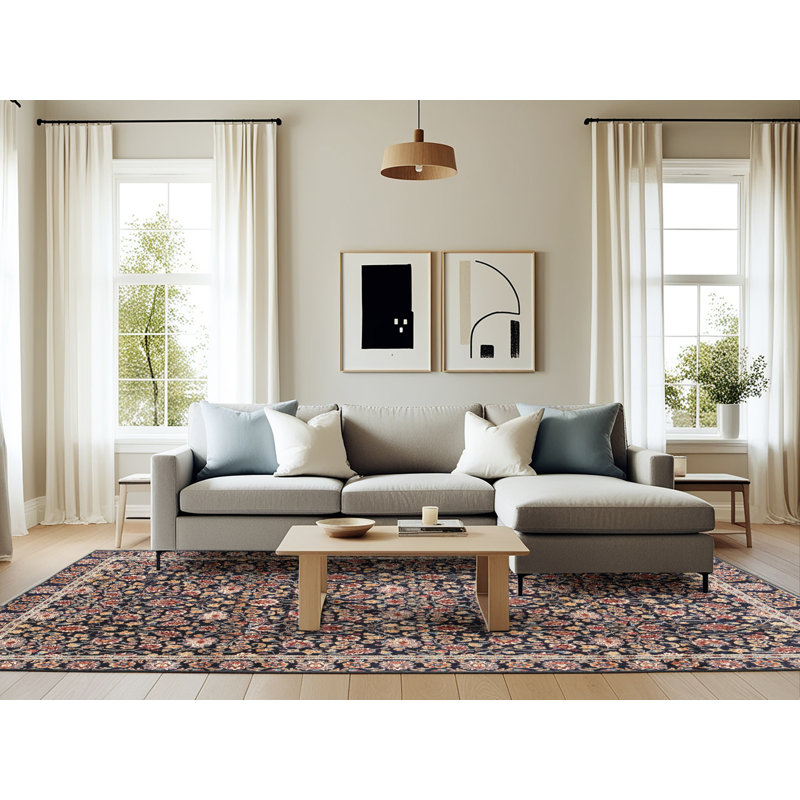 Kajus Oriental Indoor Rug, Rectangle 6' x 9'