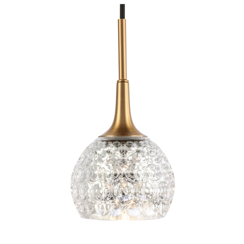 Luminaire suspendu sphère 3 lumières grappe Jerrie, Mercure, Halogène, Nickel satiné / bronze