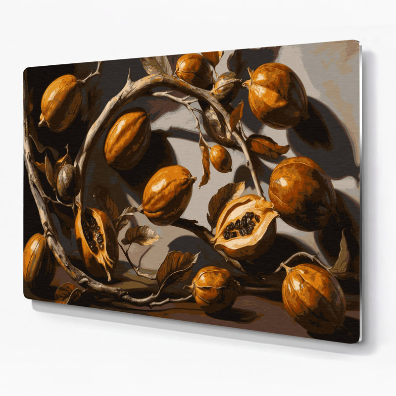 Art mural en métal «Fruit Tamarind», H 11 po x l 14 po