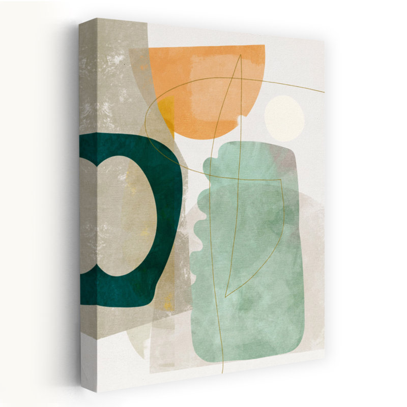 Art contemporain abstrait coloré, H 60 po x l 40 po