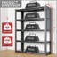 Étagère de rangement robuste à 5 niveaux avec panneau perforé 78 po H 78 po, étagère industrielle en métal pour garages, entrepôts, bureaux, cuisines, chambres à coucher - P 18 po x l 47,2 po x H 78 po-61086241