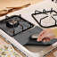 Reusable Gas Hob Liners Black Non Stick Burner Protector Mats, Cuttable Cooker Top Covers For Easy Cleaning & Spill Protection Pack Of 8-123995901