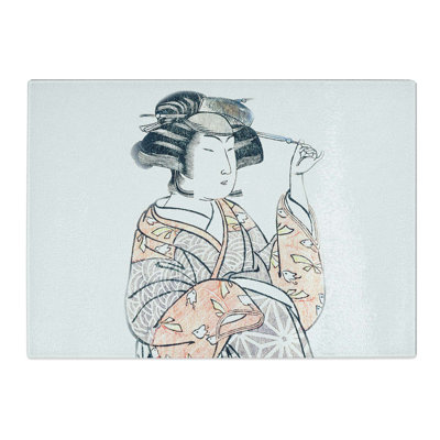 Tempered Glass Iwai Hanshiro IV by Katsukawa Shunsho Chopping Board