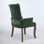 Chaise de salle à manger rembourrée en chenille olive vert