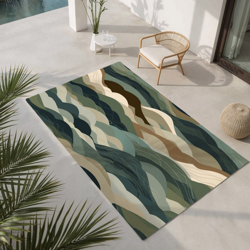 Tapis intérieur et extérieur Velvet Peaks, Rectangulaire 8 pi x 10 pi