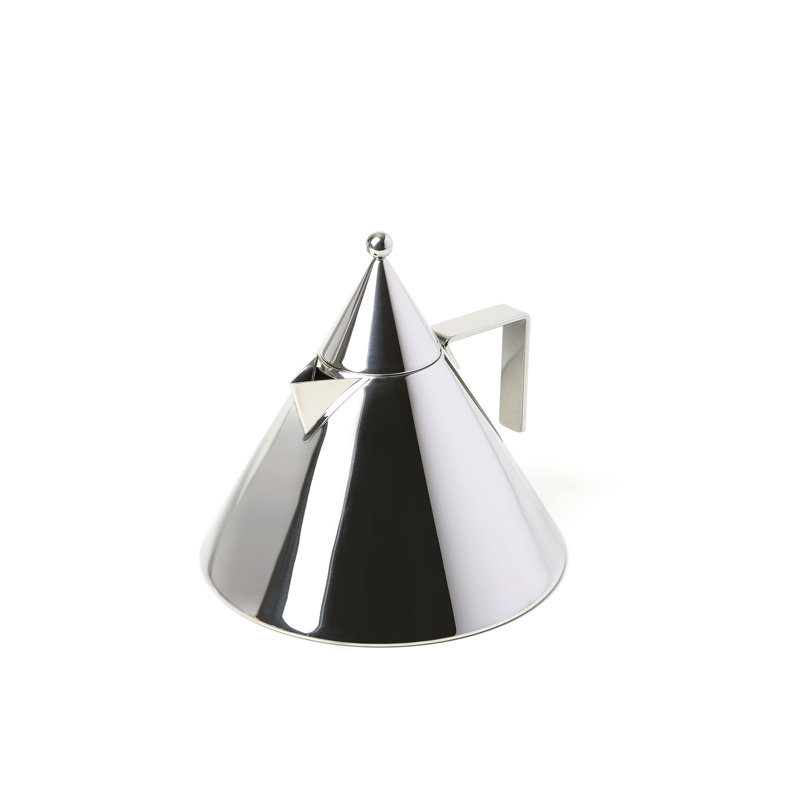 Polished Stainless Steel Conical Whistling Coffee Pot
