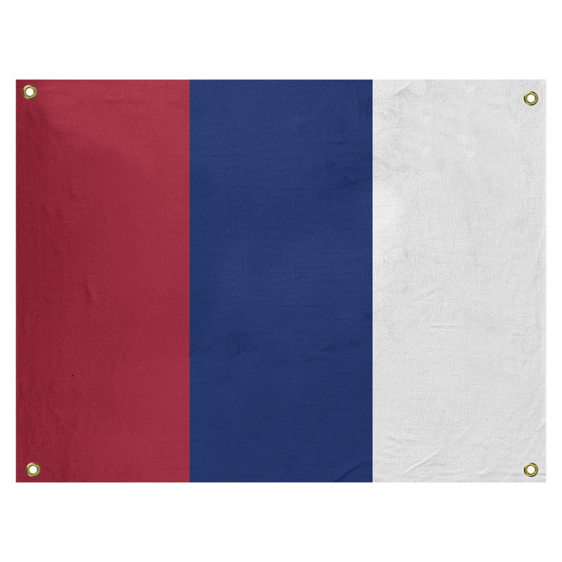 Polyester Tapestry, 50" H x 59" W, Red/Blue/White