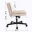Chaise de bureau avec revêtement en cuir, pivotant, hauteur réglable, roulettes