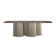 Aphelion Glass Top Metal Base Dining Table