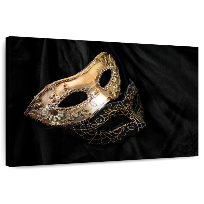 Masques Lelend or et noir